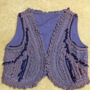 Vintage braided and embroidered vest